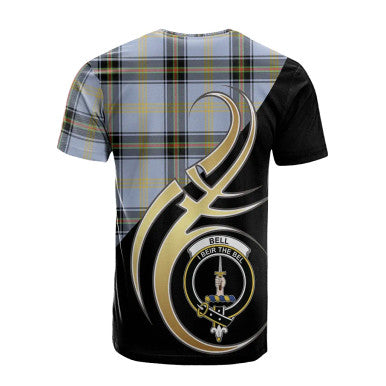 Scottish Bell of The Borders Clan Crest Tartan T-Shirt Believe in Me Back Side Tartan Plaid