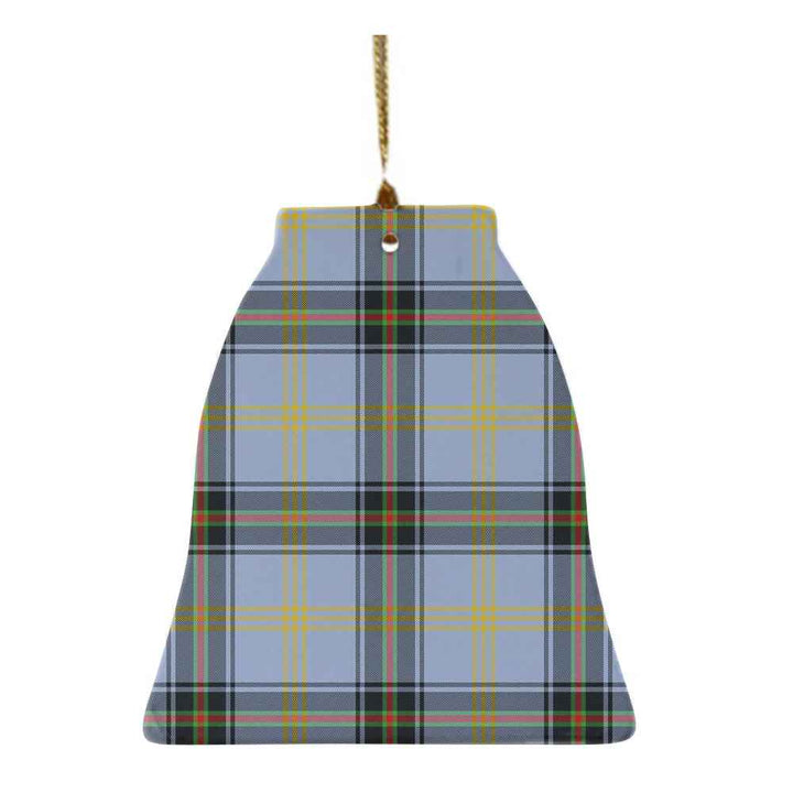 Scottish Bell of the Borders Clan Tartan Ceramic Ornament Bell Shape Tartan Plaid