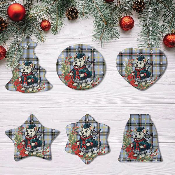 Scottish Bell of the Borders Clan Tartan Ceramic Ornament Cute Scottish Terrier Dog All Style Tartan Plaid