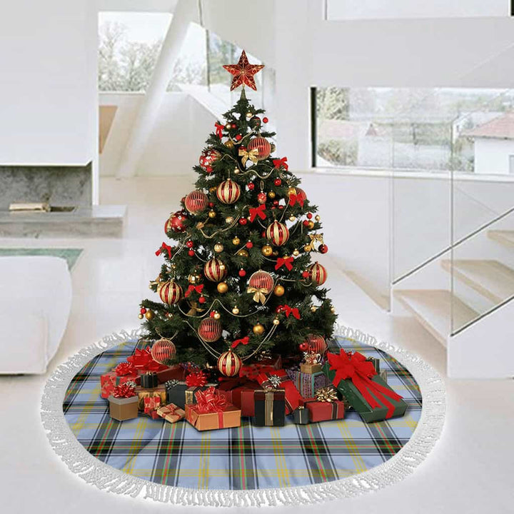 Scottish Bell of the Borders Clan Tartan Christmas Tree Skirt Tassels 3 Tartan Plaid