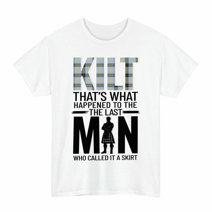 Scottish Bell of the Borders Clan Tartan Funny Scotland Kilt T-Shirt Tartan Plaid White Color