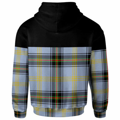 Scottish Bell of the Borders Clan Tartan Hoodie - Horizontal Style Back Side Tartan Plaid