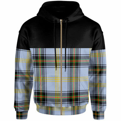 Scottish Bell of the Borders Clan Tartan Hoodie - Horizontal Style Zip Tartan Plaid