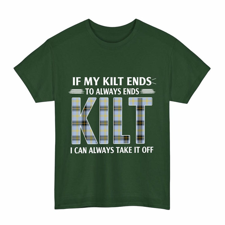 Scottish Bell of the Borders Clan Tartan Kilt Pride T-Shirt Tartan Plaid Forest Green Color