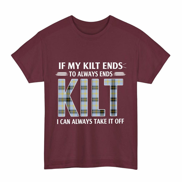 Scottish Bell of the Borders Clan Tartan Kilt Pride T-Shirt Tartan Plaid Maroon Color