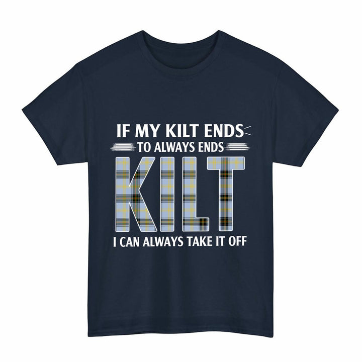 Scottish Bell of the Borders Clan Tartan Kilt Pride T-Shirt Tartan Plaid Navy Color