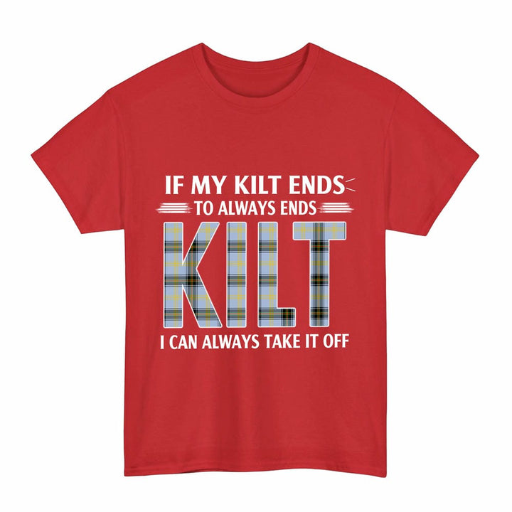 Scottish Bell of the Borders Clan Tartan Kilt Pride T-Shirt Tartan Plaid Red Color