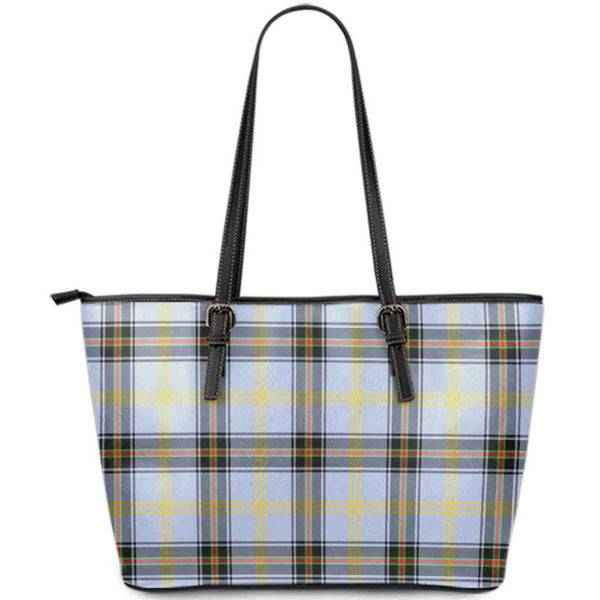 Scottish Bell of the Borders Clan Tartan Leather Tote Tartan Plaid