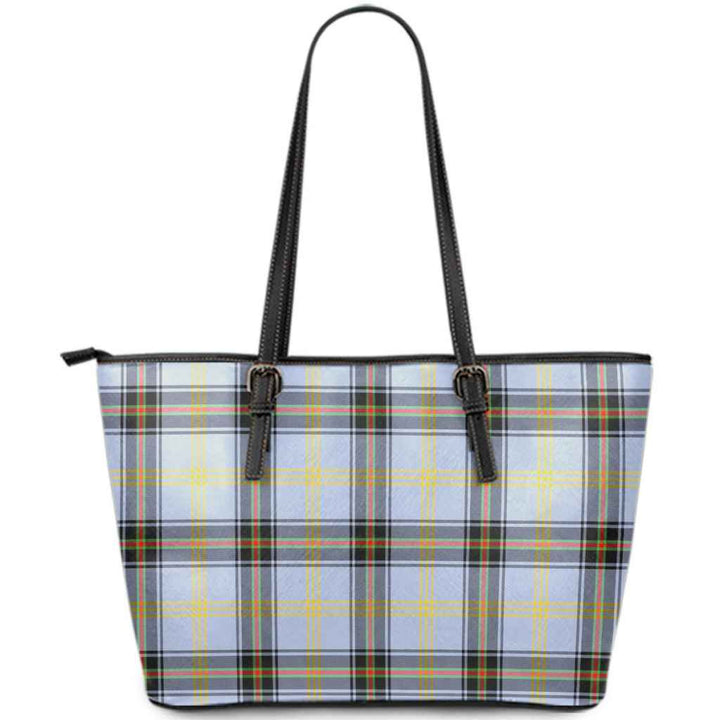 Scottish Bell of the Borders Clan Tartan Leather Tote Tartan Plaid