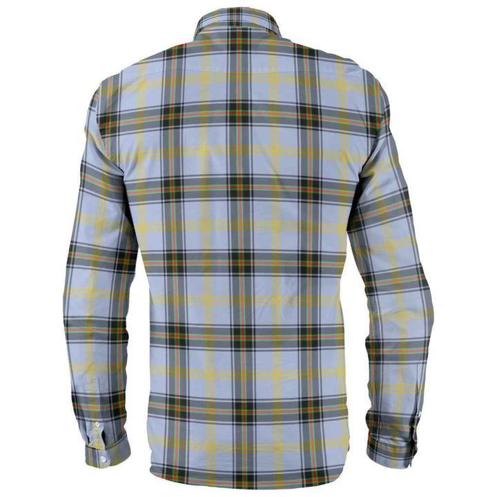 Scottish Bell of the Borders Clan Tartan Long Sleeve Shirt Back Side Tartan Plaid