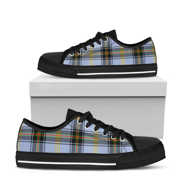 Scottish Bell of the Borders Clan Tartan Low Top Shoes Black Sole Tartan Plaid