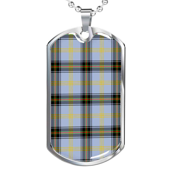 Scottish Bell of the Borders Clan Tartan Military Dog Tag Necklace Tartan Plaid