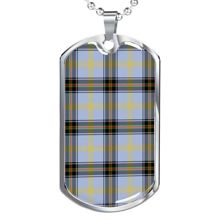 Scottish Bell of the Borders Clan Tartan Military Dog Tag Necklace Tartan Plaid