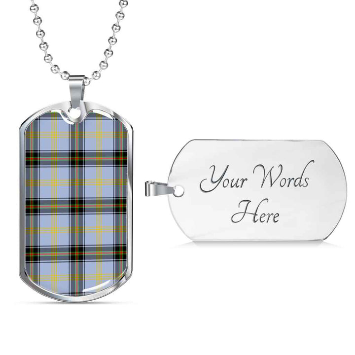 Scottish Bell of the Borders Clan Tartan Military Dog Tag Necklace Tartan Plaid 3
