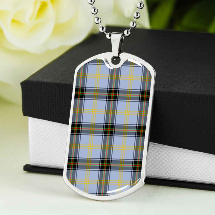 Scottish Bell of the Borders Clan Tartan Military Dog Tag Necklace Tartan Plaid 5