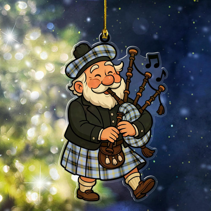 Scottish Bell of the Borders Clan Tartan Ornament Scottish Santa In Kilt Tartan Plaid