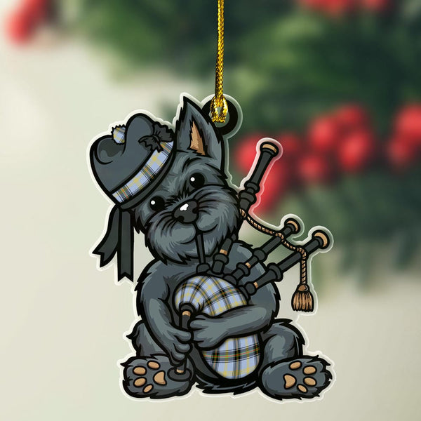Scottish Bell of the Borders Clan Tartan Ornament Scottish Terrier Plays The Bagpipes Tartan Plaid