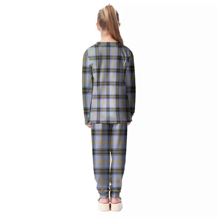 Scottish Bell of the Borders Clan Tartan Pajama Set Kid Back Side Tartan Plaid