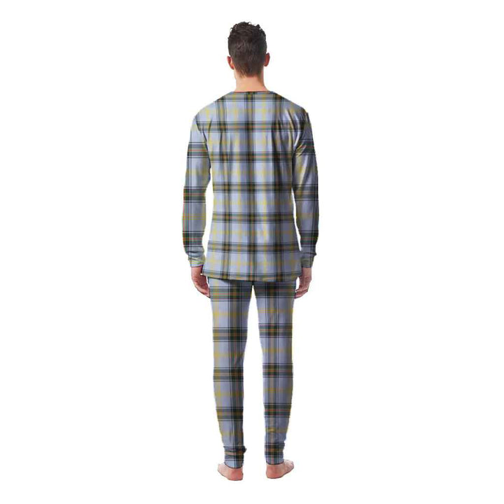 Scottish Bell of the Borders Clan Tartan Pajama Set Men Back Side Tartan Plaid