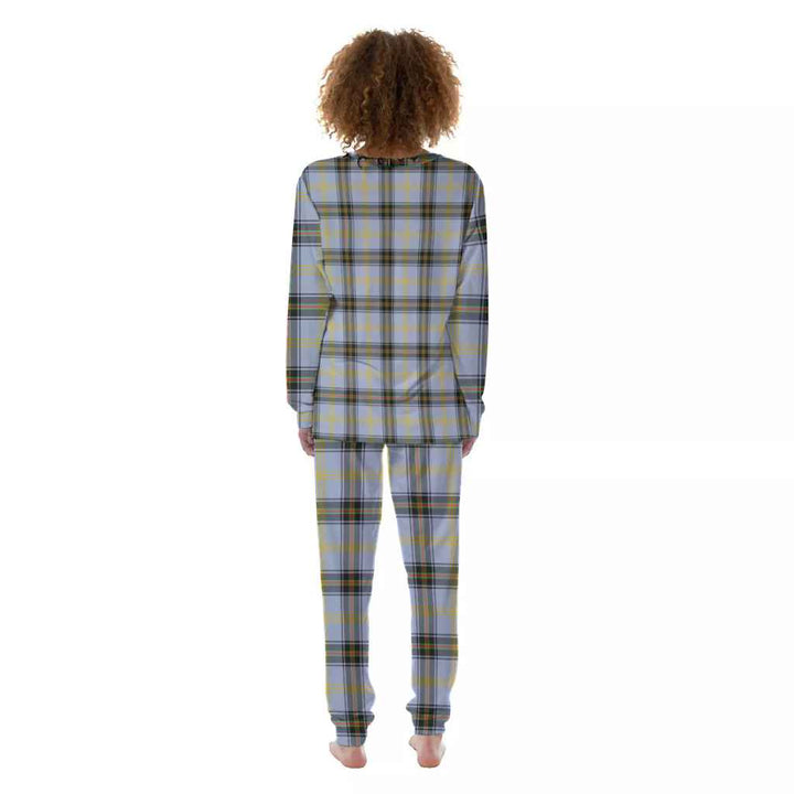 Scottish Bell of the Borders Clan Tartan Pajama Set Women Back Side Tartan Plaid
