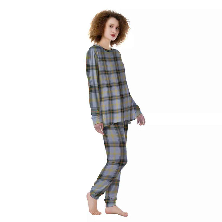 Scottish Bell of the Borders Clan Tartan Pajama Set Women Front Side Tartan Plaid