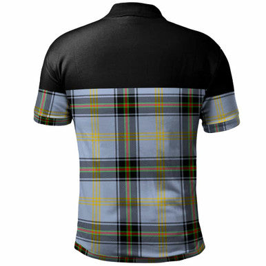 Scottish Bell of the Borders Clan Tartan Polo Shirt - Horizontal Style Back Side Tartan Plaid