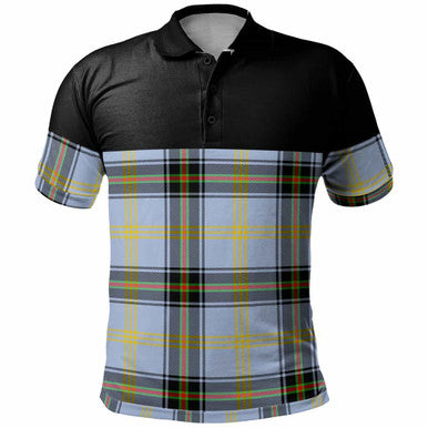 Scottish Bell of the Borders Clan Tartan Polo Shirt - Horizontal Style Front Side Tartan Plaid