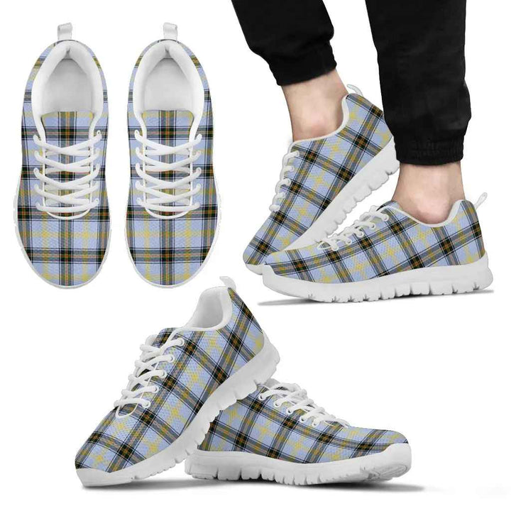 Scottish Bell of the Borders Clan Tartan Sneakers White Sole Tartan Plaid
