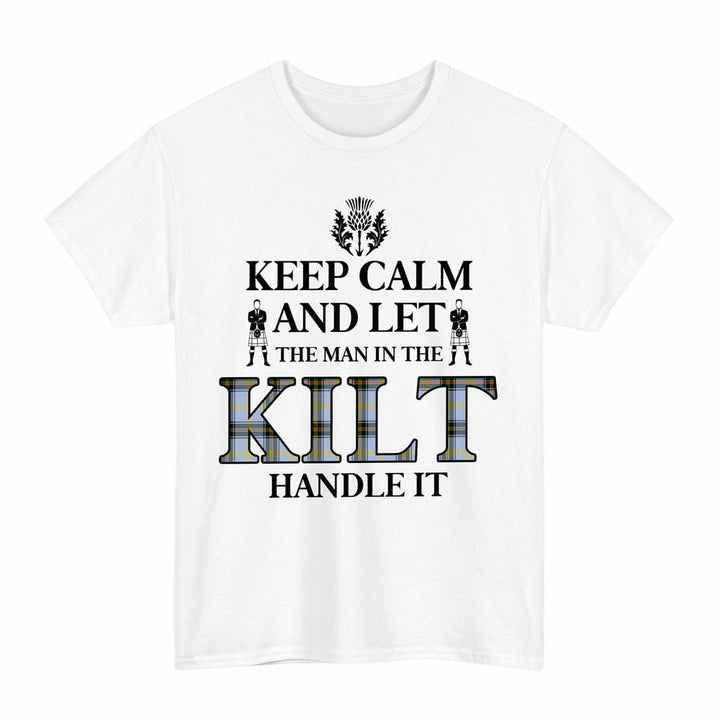 Scottish Bell of the Borders Clan Tartan T-Shirt - Keep Calm Tartan Plaid White Color