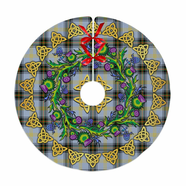 Scottish Bell of the Borders Clan Tartan Thistle Celtic Knot Christmas Tree Skirt No Tassels Tartan Plaid 1
