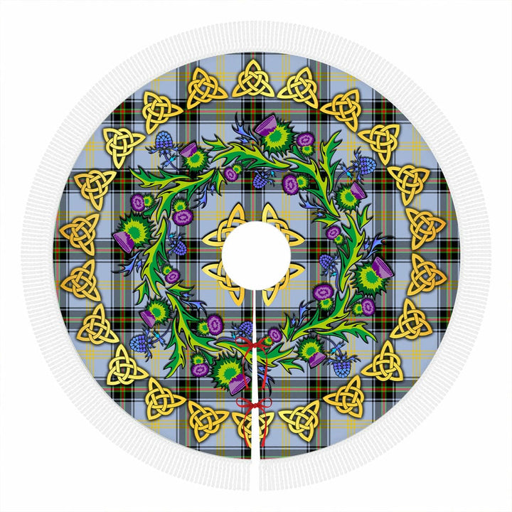 Scottish Bell of the Borders Clan Tartan Thistle Celtic Knot Christmas Tree Skirt Tassels Tartan Plaid 1