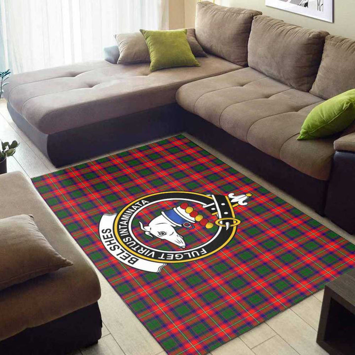 Scottish Belshes Clan Crest Tartan Area Rug Tartan Plaid 2