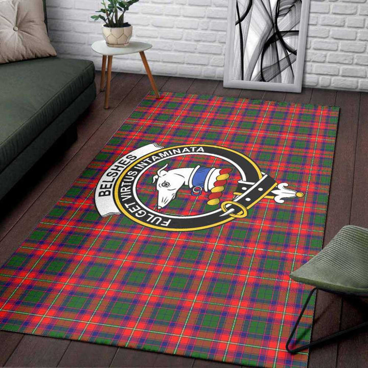 Scottish Belshes Clan Crest Tartan Area Rug Tartan Plaid 3