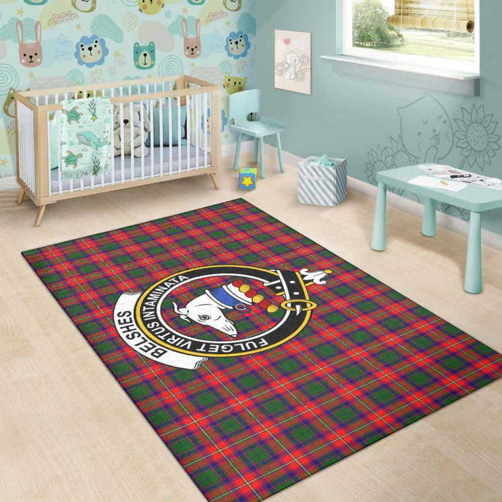 Scottish Belshes Clan Crest Tartan Area Rug Tartan Plaid 5