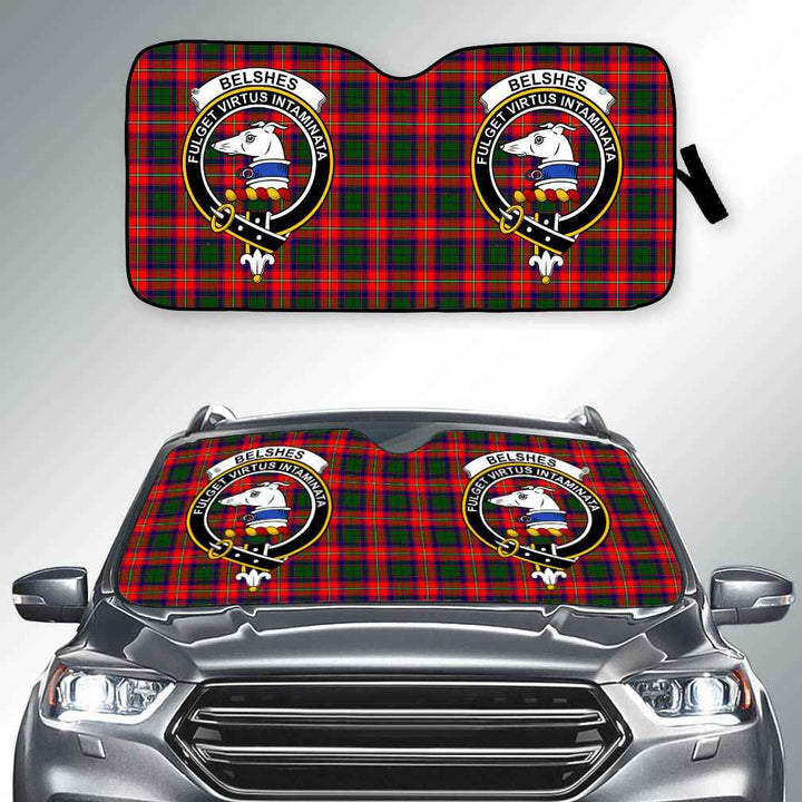 Scottish Belshes Clan Crest Tartan Car Windshield Sun Shade Tartan Plaid 2