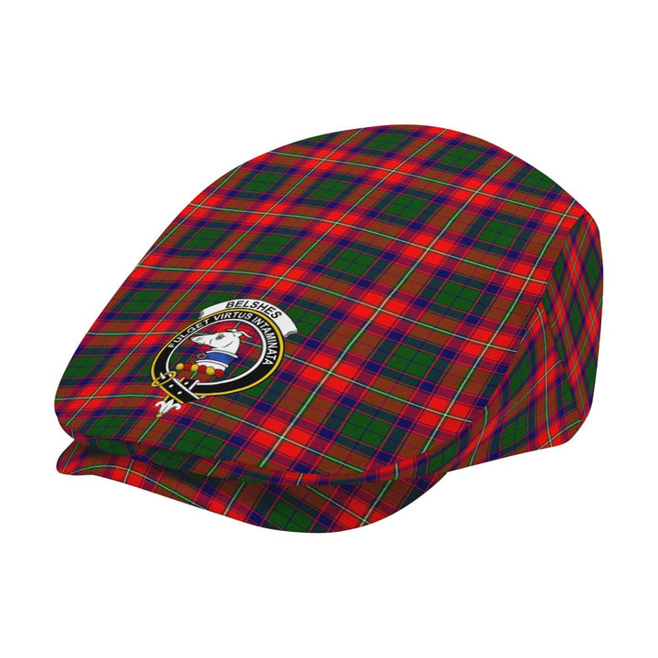 Scottish Belshes Clan Crest Tartan Flat Cap Tartan Plaid 2
