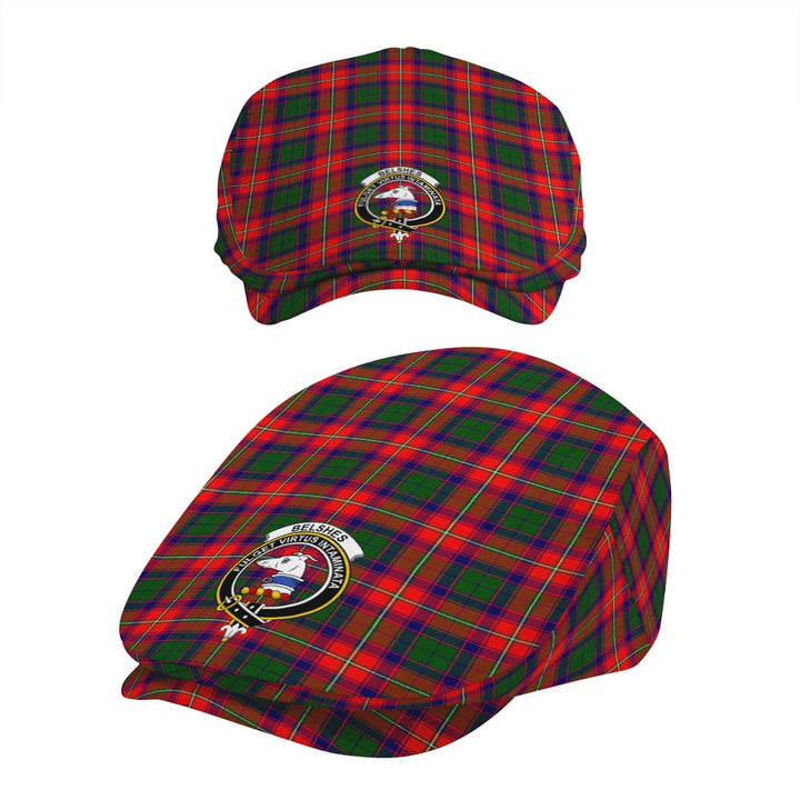 Scottish Belshes Clan Crest Tartan Flat Cap Tartan Plaid 5