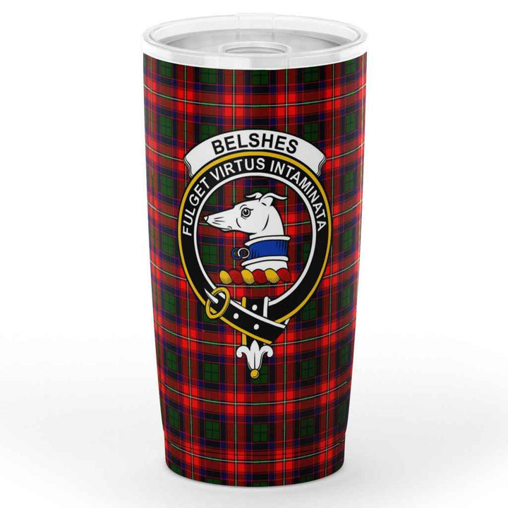 Scottish Belshes Clan Crest Tartan Insulated Tumbler Tartan Plaid 1