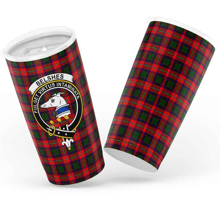 Scottish Belshes Clan Crest Tartan Insulated Tumbler Tartan Plaid 3