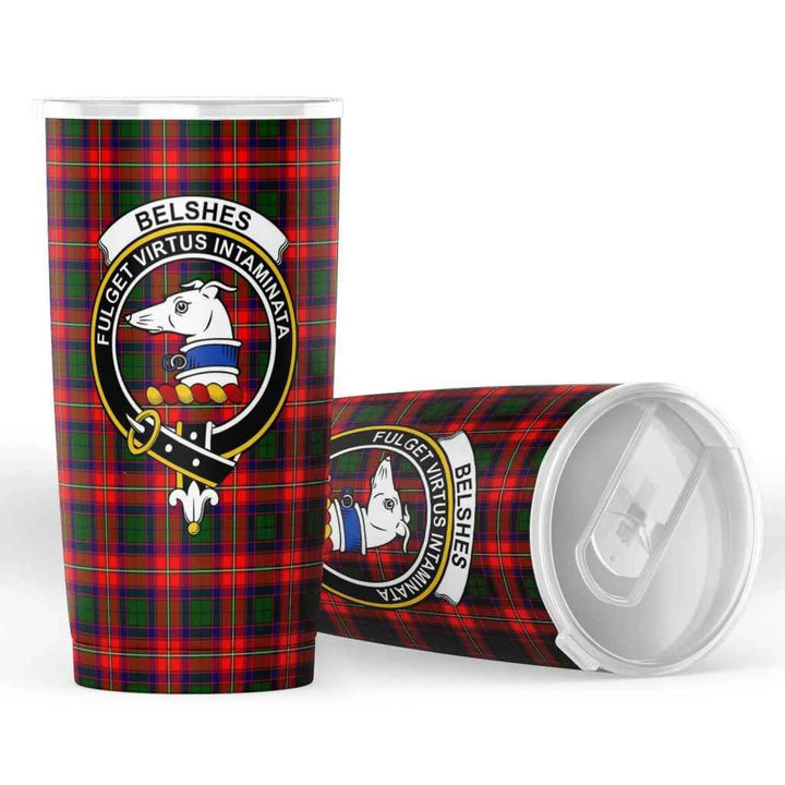Scottish Belshes Clan Crest Tartan Insulated Tumbler Tartan Plaid 4