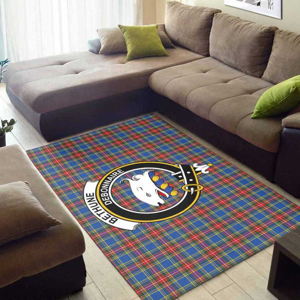 Scottish Bethune Clan Crest Tartan Area Rug Tartan Plaid 2