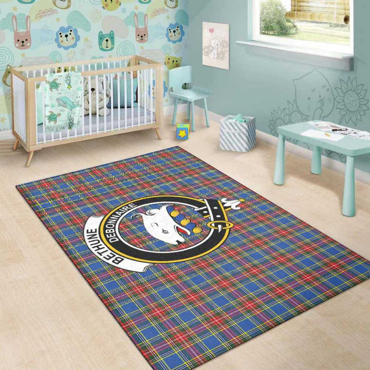 Scottish Bethune Clan Crest Tartan Area Rug Tartan Plaid 5