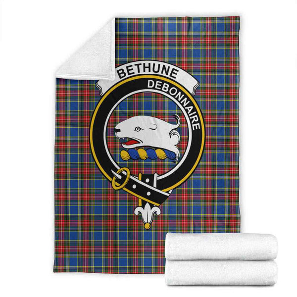 Scottish Bethune Clan Crest Tartan Blanket Tartan Plaid 1