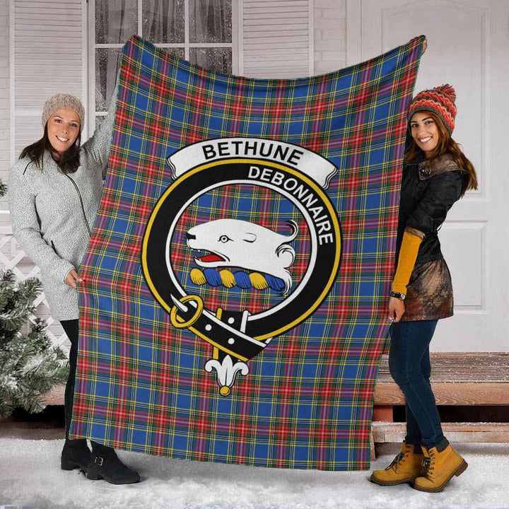Scottish Bethune Clan Crest Tartan Blanket Tartan Plaid 5