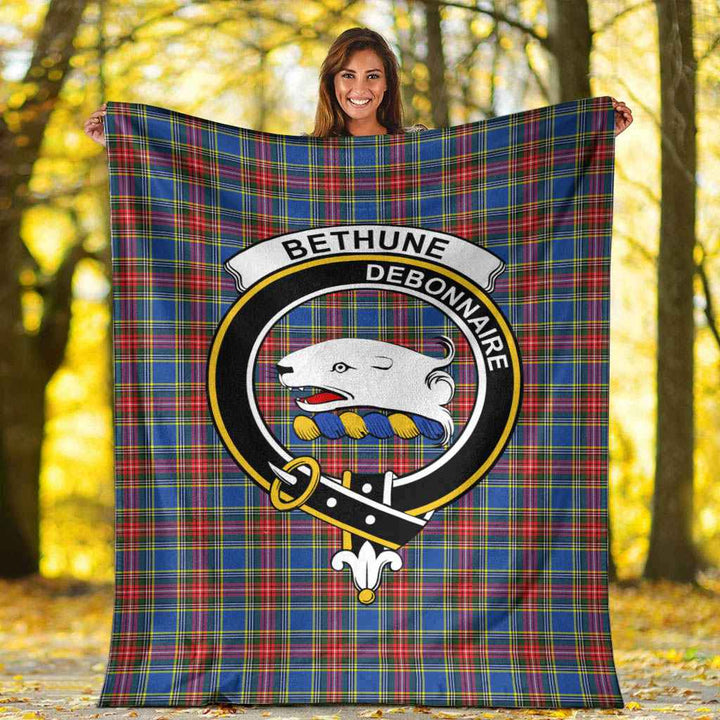 Scottish Bethune Clan Crest Tartan Blanket Tartan Plaid 6