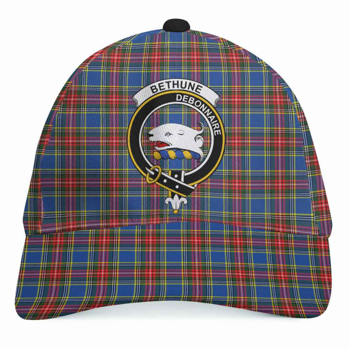 Scottish Bethune Clan Crest Tartan Cap Tartan Plaid 1