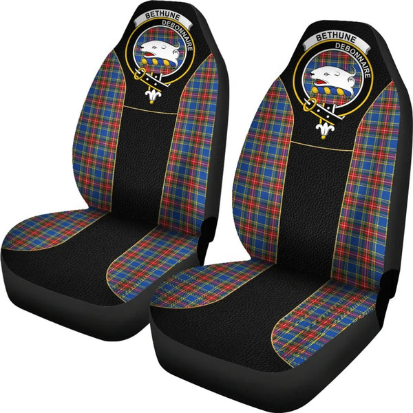 Scottish Bethune Clan Crest Tartan Car Seat Covers - Special Style 2