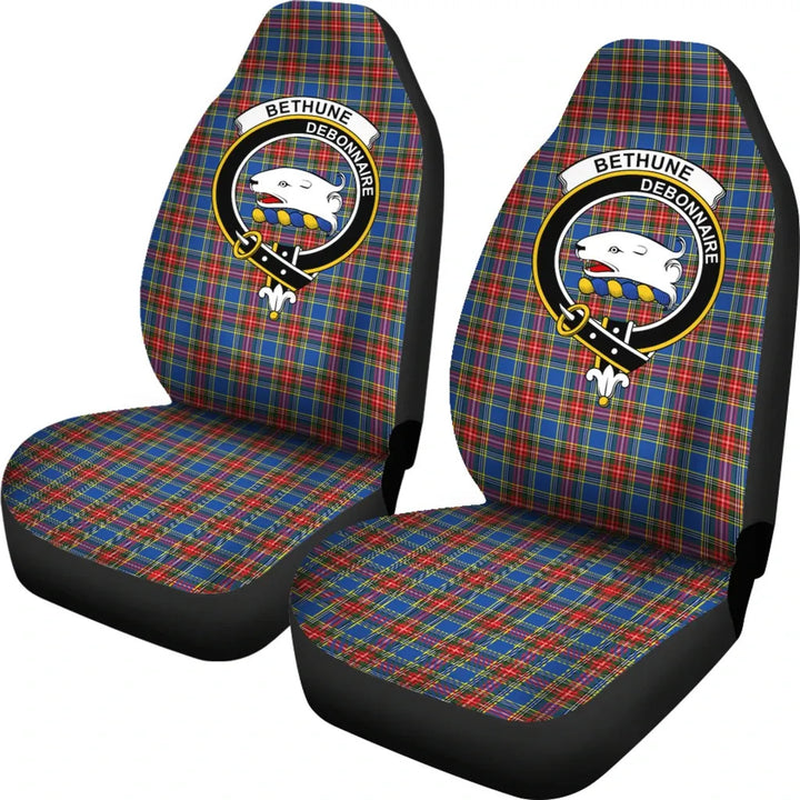 Scottish Bethune Clan Crest Tartan Car Seat Covers 1