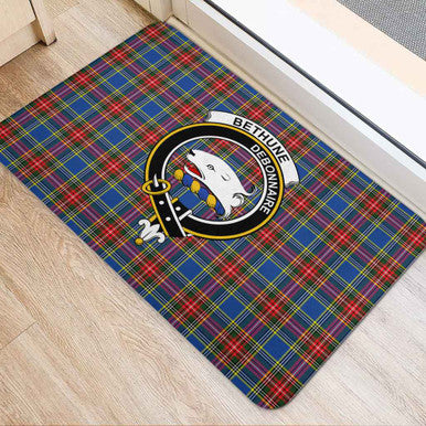 Scottish Bethune Clan Crest Tartan Door Mat Tartan Plaid 2