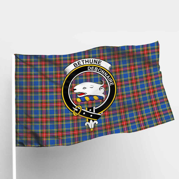 Scottish Bethune Clan Crest Tartan Flag Parade Tartan Plaid 1